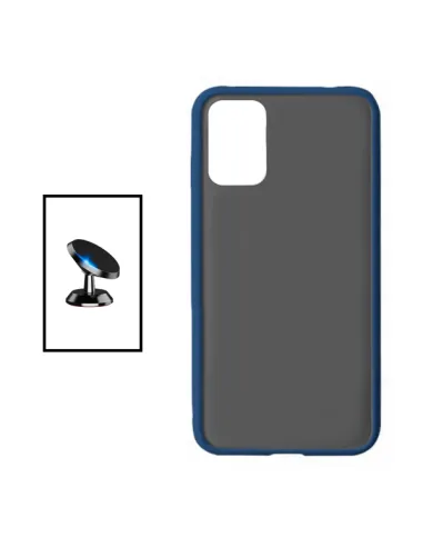 Kit Suporte Magnético + Capa Bumper para Samsung Galaxy A13 - Azul/Transparente