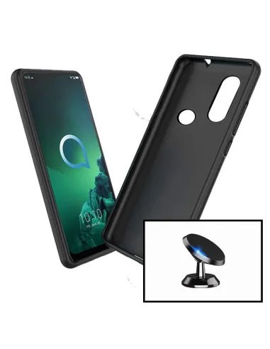 Kit Suporte Magnético + Capa Silicone Líquido para Alcatel 1s (2019)