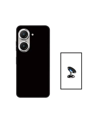 Kit Suporte Magnético + Capa Silicone Líquido para Asus Zenfone 9 - Preto