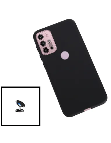 Kit Suporte Magnético + Capa Silicone Líquido para Motorola Moto G30