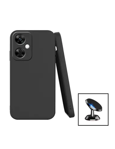 Kit Suporte Magnético + Capa Silicone Líquido para Oppo K11X - Preto