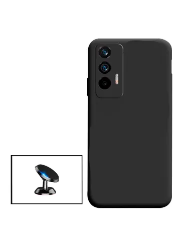 Kit Suporte Magnético + Capa Silicone Líquido para Realme GT Neo