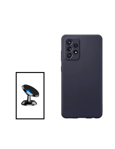 Kit Suporte Magnético + Capa Silicone Líquido para Samsung Galaxy A23 5G - Preto