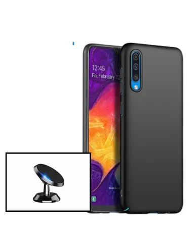 Kit Suporte Magnético + Capa Silicone Líquido para Samsung Galaxy A50s - Preto