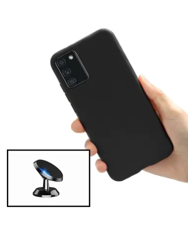 Kit Suporte Magnético + Capa Silicone Líquido para Samsung Galaxy F02s