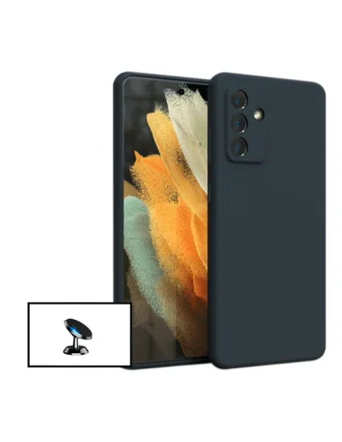 Kit Suporte Magnético + Capa Silicone Líquido para Samsung Galaxy M52 5G