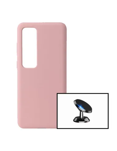 Kit Suporte Magnético + Capa Silicone Líquido para Xiaomi Redmi K30s - Rosa