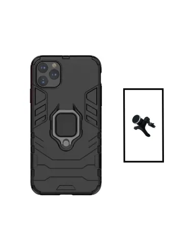 Kit Suporte Magnético Reforçado + Capa Military para Apple iPhone 14 Pro Max - Preto