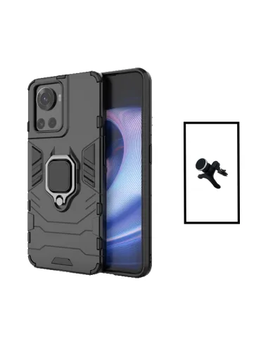 Kit Suporte Magnético Reforçado + Capa Military para OnePlus 10R 5G - Preto