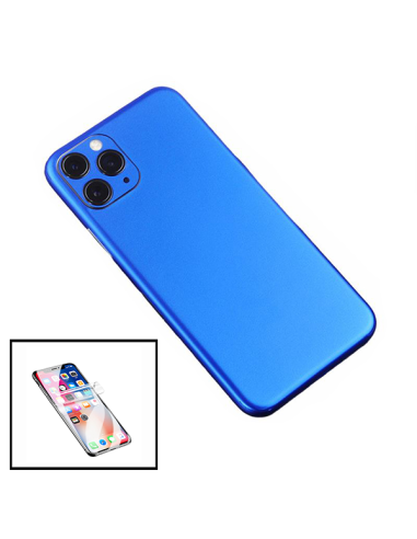 Kit Película Traseira Full-Edged SurfaceStickers + Película Hydrogel Full Cover Frente para iPhone 8 - Azul