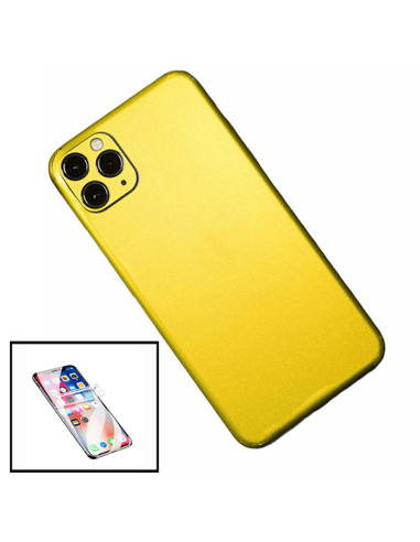 Kit Película Traseira Full-Edged SurfaceStickers + Película Hydrogel Full Cover Frente para iPhone Xs - Ouro