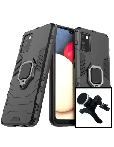 Kit Suporte Magnético Reforçado + Capa Military para Samsung Galaxy A02s