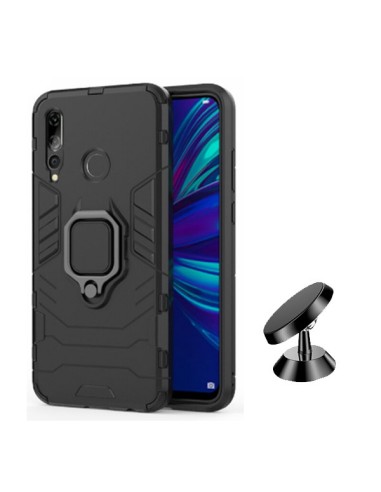 Kit Suporte Magnético de Carro + Capa 3X1 Military Defender para Huawei P Smart + Plus 2019