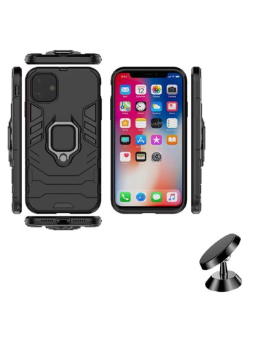 Kit Suporte Magnético de Carro + Capa 3X1 Military Defender para iPhone 11