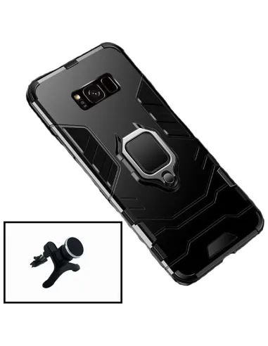 Kit Suporte Magnético Reforçado + Capa Military para Samsung Galaxy S20 FE 2022 - Preto