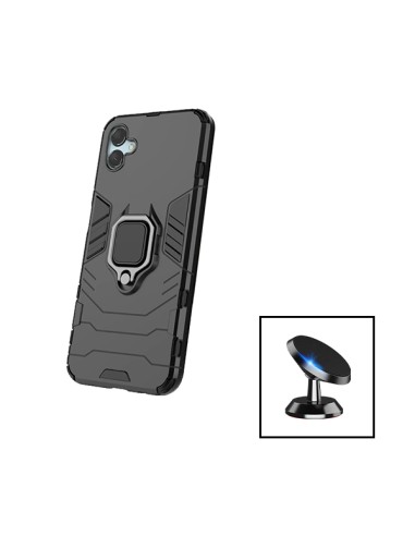 Kit Suporte Magnético de Carro + Capa 3X1 Military Defender para Samsung Galaxy A04e - Preto