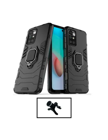 Kit Suporte Magnético Reforçado + Capa Military para Xiaomi Redmi 10 Prime 2022 - Preto