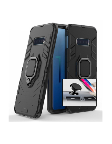 Kit Suporte Magnético de Carro + Capa 3X1 Military Defender para Samsung Galaxy S10 E