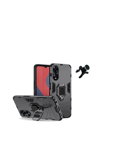 Kit Suporte Magnético Reforçado + Capa Military  para Oppo A38 4G - Preto