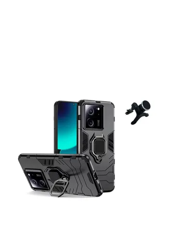 Kit Suporte Magnético Reforçado + Capa Military  para Xiaomi 13T - Preto