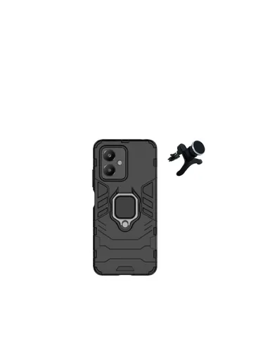 Kit Suporte Magnético Reforçado + Capa Military  para Xiaomi Redmi 13C 5G - Preto