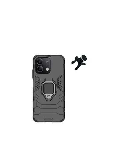 Kit Suporte Magnético Reforçado + Capa Military  para Xiaomi Redmi Note 13 - Preto