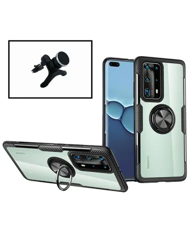 Kit Suporte Magnético Reforçado + capa case 3X1 Clear Armor para Huawei Nova 7i