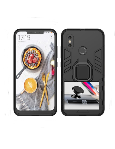 Kit Suporte Magnético de Carro + Capa 3X1 Military Defender para Xiaomi Mi 8