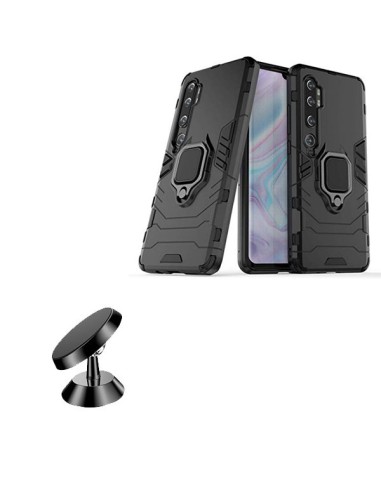 Kit Suporte Magnético de Carro + Capa 3X1 Military Defender para Xiaomi Mi Note 10 Lite