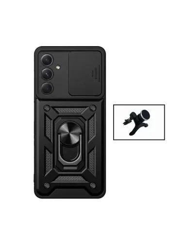 Kit Suporte Magnético Reforçado + Capa Magnetic Slide Window  para Samsung Galaxy A55 5G - Preto