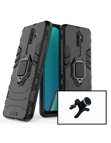 Kit Suporte Magnético Reforçado + Capa Military  Defender 3x1 Anti-Impacto para Oppo A11