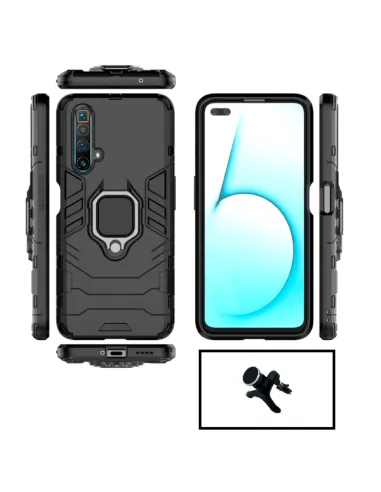 Kit Suporte Magnético Reforçado + Capa Military  Defender 3x1 Anti-Impacto para Realme X3 Zoom