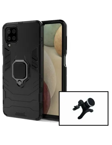 Kit Suporte Magnético Reforçado + Capa Military  Defender 3x1 Anti-Impacto para Samsung Galaxy A12