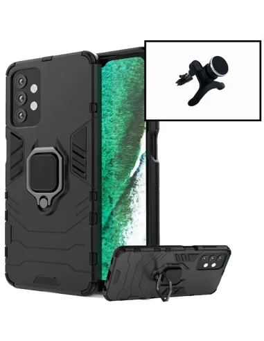 Kit Suporte Magnético Reforçado + Capa Military  Defender 3x1 Anti-Impacto para Samsung Galaxy A32 5G