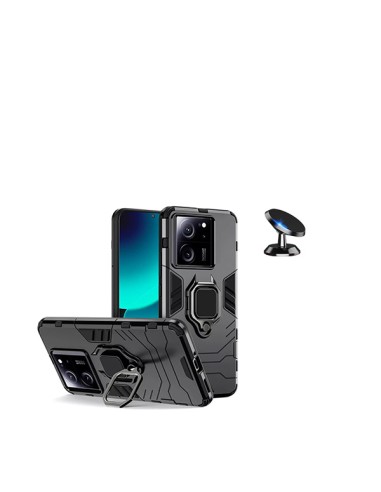 Kit Suporte Magnético de Carro + Capa 3X1 Military Defender Phonecare para Xiaomi 13T Pro - Preto