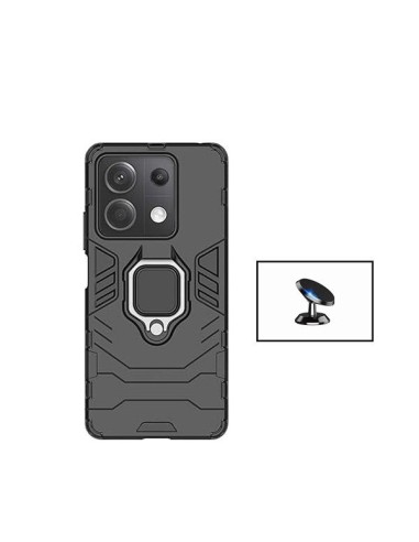 Kit Suporte Magnético de Carro + Capa 3X1 Military Defender Phonecare para Xiaomi Poco X6 5G - Preto
