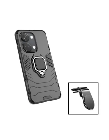 Kit Suporte Magnético L + Capa Military para OnePlus Ace 2V - Preto