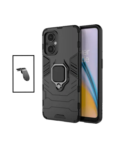 Kit Suporte Magnético L + Capa Military para OnePlus Nord N20 5G - Preto