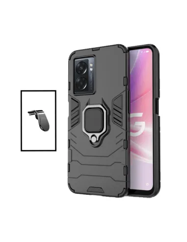 Kit Suporte Magnético L + Capa Military para Oppo A77 - Preto