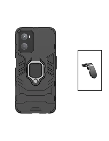 Kit Suporte Magnético L + Capa Military para Oppo A96 - Preto