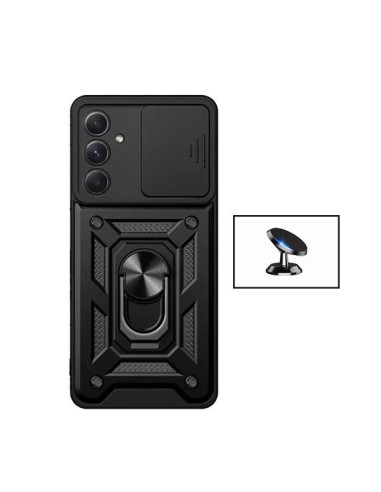 Kit Suporte Magnético de Carro + Capa Magnetic Military Defender Slide Window Anti-Impacto Phonecare para Samsung Galaxy A55 5G 