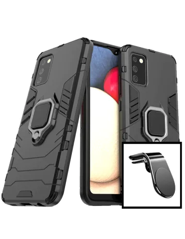 Kit Suporte Magnético L + Capa Military para Samsung Galaxy A02s