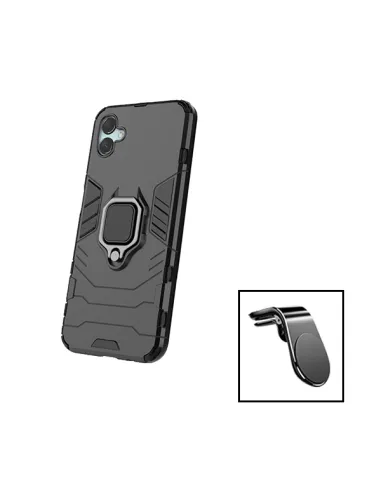 Kit Suporte Magnético L + Capa Military para Samsung Galaxy A04e - Preto