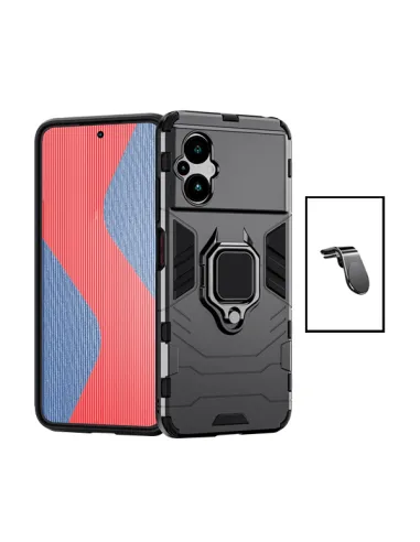 Kit Suporte Magnético L + Capa Military para Xiaomi Poco M5 - Preto