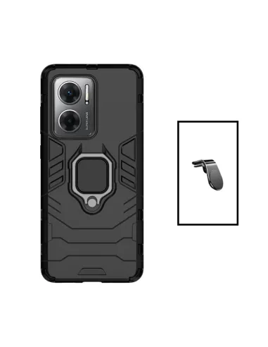 Kit Suporte Magnético L + Capa Military para Xiaomi Redmi 11 Prime 5G - Preto