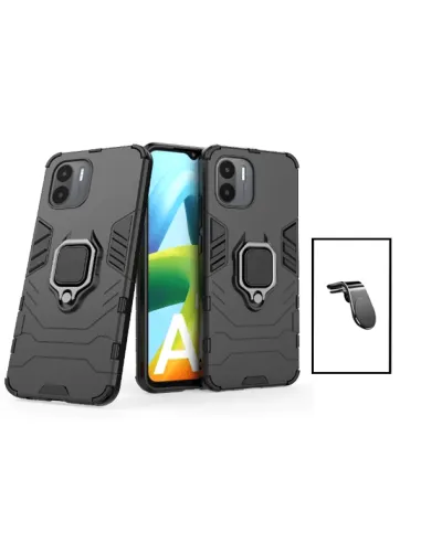 Kit Suporte Magnético L + Capa Military para Xiaomi Redmi A1+ - Preto