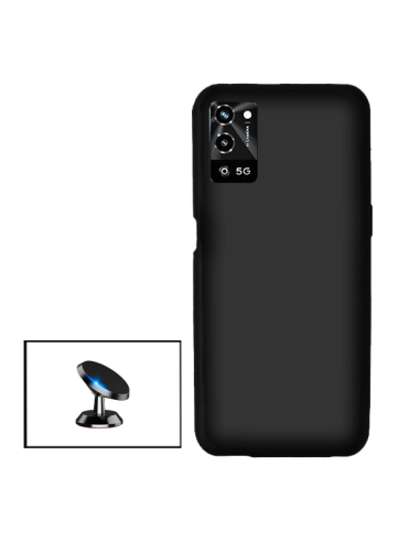 Kit Suporte Magnético de Carro + Capa Silicone Líquido para Oppo A56 5G