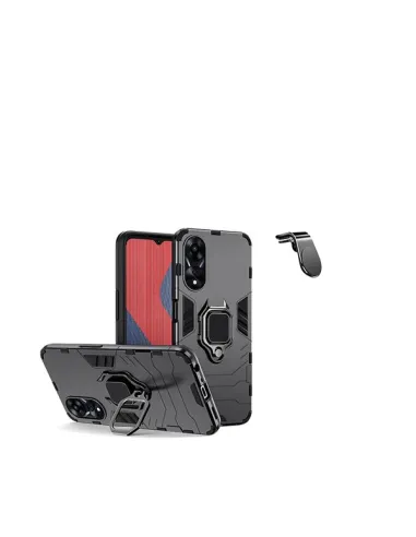 Kit Suporte Magnético L + Capa Military  para Oppo A38 4G - Preto