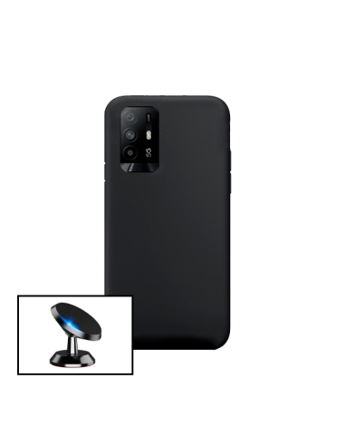 Kit Suporte Magnético de Carro + Capa Silicone Líquido para Oppo A95 5G