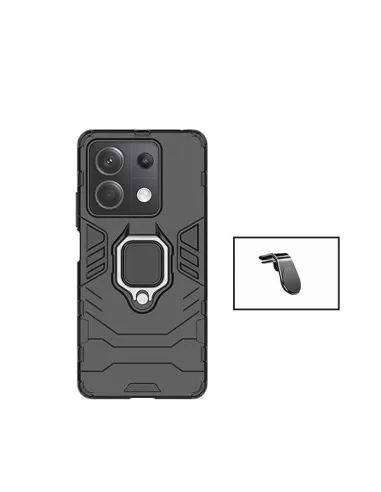 Kit Suporte Magnético L + Capa Military  para Xiaomi Poco X6 5G - Preto